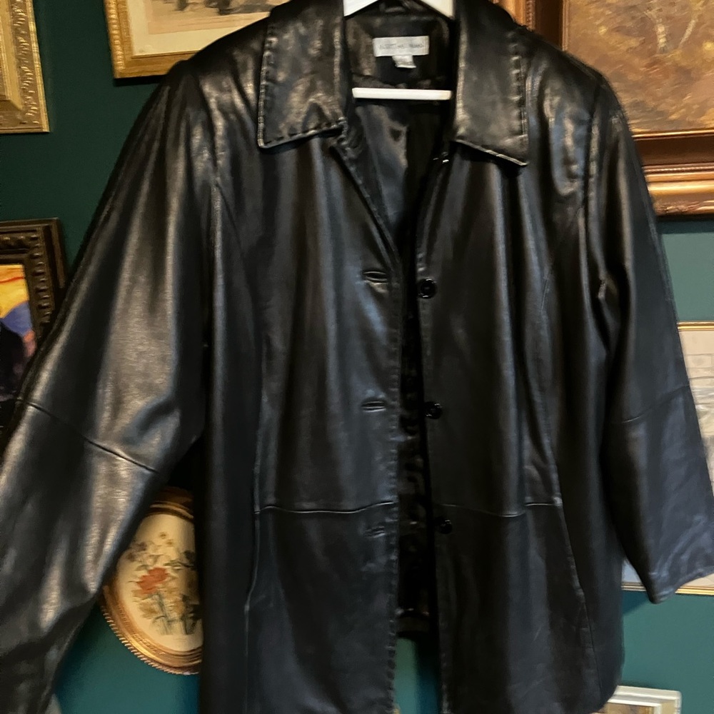 August Max Black Leather Jacket